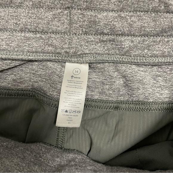 Ivivva Cropped Grey Joggers - Size 14 kids - Picture 5 of 6